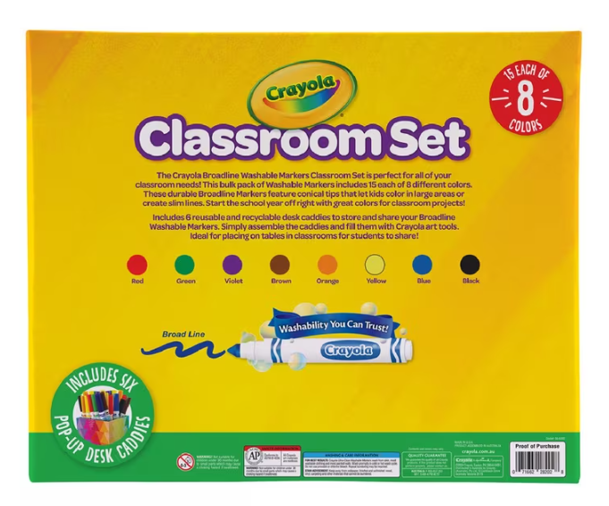 Crayola Washable Markers Classroom Pack 120 Pieces