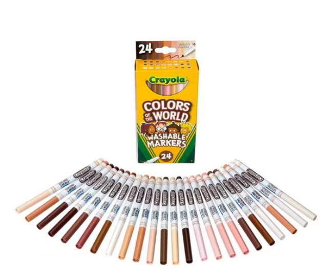 Crayola Colours of the World Fine Line Markers 24 Pack