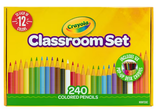 Crayola Coloured Pencils Classroom Pack 240 Pieces