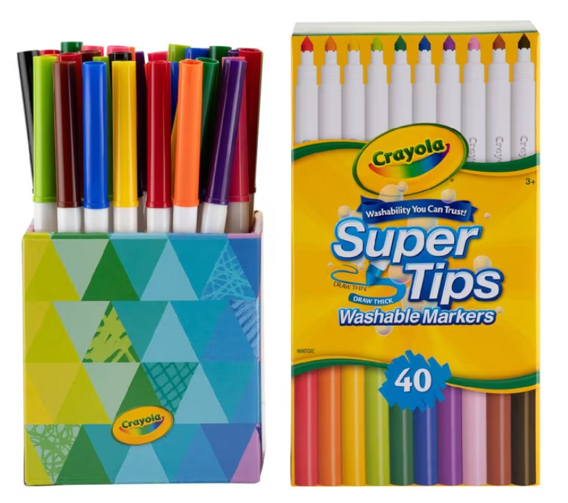 Crayola SuperTips Washable Markers 40 Pack