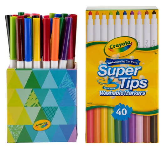 Crayola SuperTips Washable Markers 40 Pack